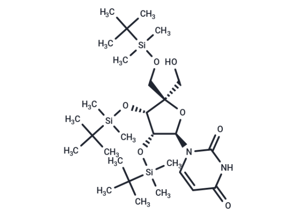 2',3',5'-Tri-O-(t-butyldimethylsilyl)-4'-C-hydroxymethyl uridine