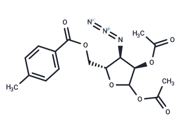 1,2-Di-O-acetyl-3-azido-3-deoxy-5-O-(4-methyl)benzoyl-D-ribofuranose