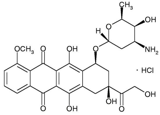 Doxorubicin, Hydrochloride Salt (Adriacin, Adriamycin, Adriblastin, Adriblastina, Dox, Doxil, Farmib