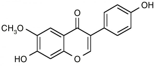 Glycitein (7-Hydroxy-3-(4-hydroxyphenyl)-6-methoxy-4H-1-benzopyran-4-one, Glicetein, 7,4&#039;-Dihydroxy-