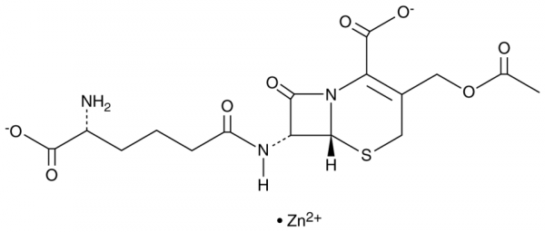 Cephalosporin C (zinc)
