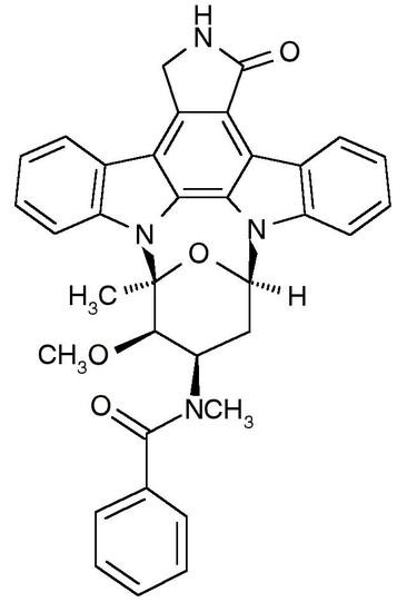 PKC412 (CGP41251, 4&#039;-N-Benzoylstaurosporine, Midostaurin, CAS 120685-11-2), &gt;99%