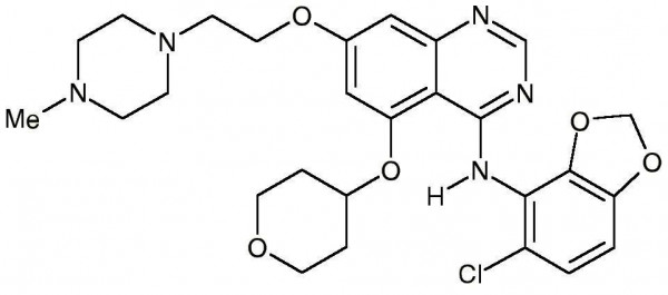 Saracatinib, Free Base (N-(5-chloro-1,3-benzodioxol-4-yl)-7-[2-(4-methylpiperazin-1-yl)ethoxy]-5-(ox