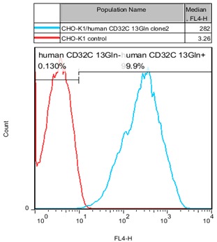 CHO-K1/CD32C 13Gln Stable Cell Line