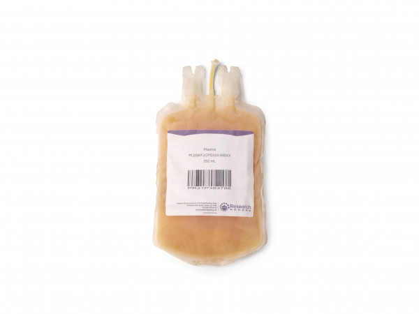 Frozen human plasma from whole human blood in sodium heparin - female donor
