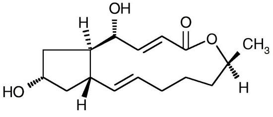 Brefeldin A (Decumbin, Ascotoxin, Cyanein, Nectrolide, Synergisidin, BFA, CAS 20350-15-6), &gt;99%