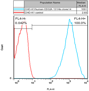CHO-K1/human CD32A 131His Stable Cell Line