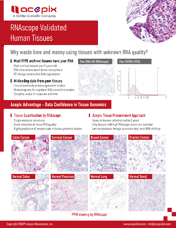 RNAscope Validated Human Tissues