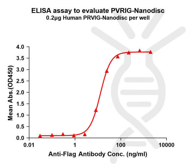 PVRIG (human) full length protein-synthetic nanodisc
