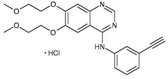 Erlotinib, Hydrochloride Salt (Tarceva, CP-358774, OSI-774, RO508231, CAS 183319-69-9), &gt;99%