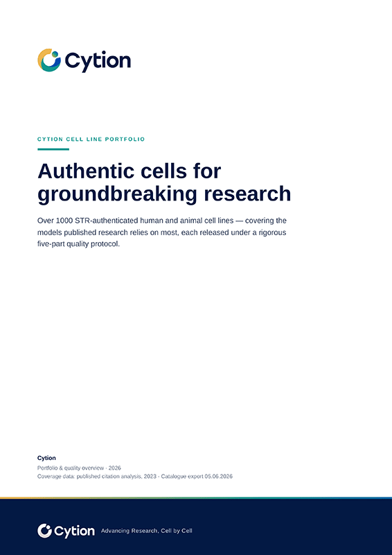 Authentic Cells for Groundbreaking Research