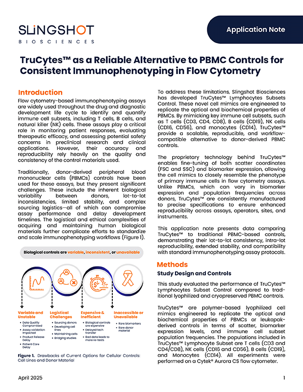 TruCytes™ as a Reliable Alternative to PBMC Controls