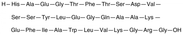 GLP-1 (7-37) (human, bovine, guinea pig, mouse, rat) (trifluoroacetate salt)