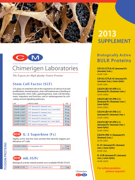 Chimerigen Supplement Flyer