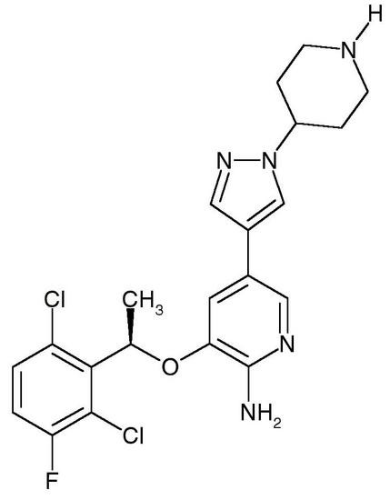 Crizotinib, Free Base (PF-02341066, PF-1066, PF-2341066, Xalkori, CAS 877399-52-5), &gt;99%