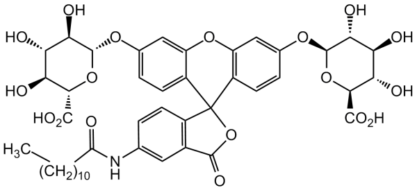 5-Dodecanoylaminofluorescein di-beta-D-glucuronide