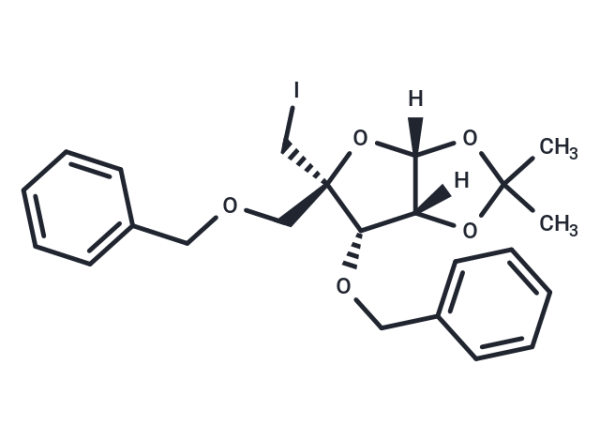4-C-(Iodomethyl)-1,2-di-O-(1-methylethylidene)-3,5-bis-O-(phenylmethyl)-a-D-ribofuranose