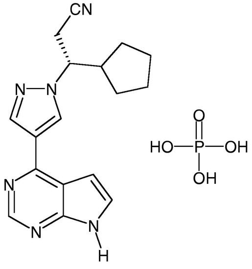 Ruxolitinib, Phosphate Salt (INCB018424, INCB18424, NCB018424, NCB18424, Jakafi, CAS 1092939-17-7),