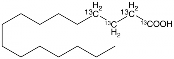 Palmitic Acid-13C (C1, C2, C3, and C4 labeled)
