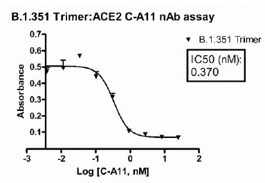 Spike Trimer (S1+S2) (Beta B.1.351 Variant) (SARS-CoV-2): ACE2 Inhibitor Screening Colorimetric Assa