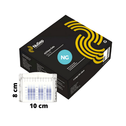 nUView Tris-Glycine SDS-PAGE Precast Gel 10% 10 well, Fits Hoefer Mighty Small Mini Tanks,10/PK