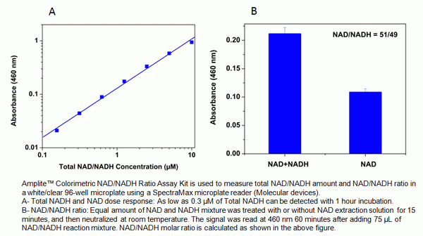 Amplite(TM) Colorimetric NAD/NADH Ratio Assay Kit