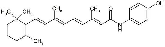 Fenretinide (4-HPR, (4-Hydroxyphenyl)retinamide, all- trans- - N -(4-Hydroxyphenyl)retinam