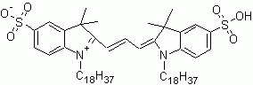 DiIC18(3)-DS (1,1-Dioctadecyl-3,3,3,3-tetramethylindocarbocyanine-5,5-disulfonic acid)