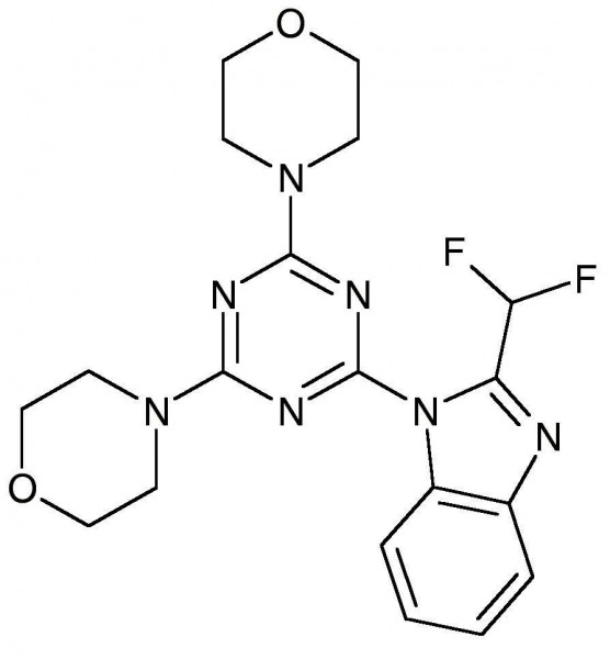 ZSTK474, Free Base (2-(2-Difluoromethylbenzimidazol-1-yl)-4,6-dimorpholino-1,3,5-triazine, ZSTK-474,
