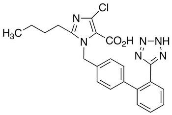 EXP 3174 (Losartan Carboxylic acid) (2-Butyl-4-chloro-1-[[2Õ-(1H-tetrazol-5-yl)[1,1Õ-biphenyl]-4-yl]