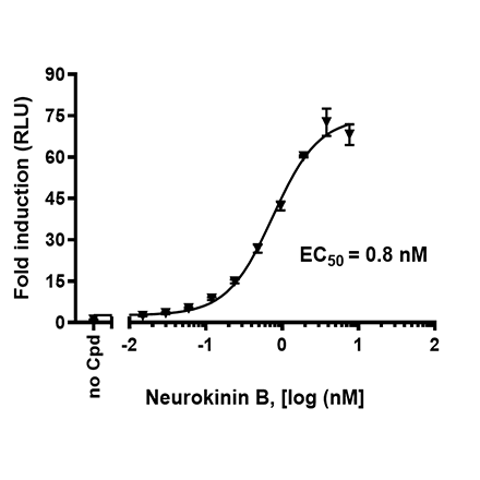 TACR3 (NK3R) / NFAT Luciferase Reporter HEK293 Cell Line