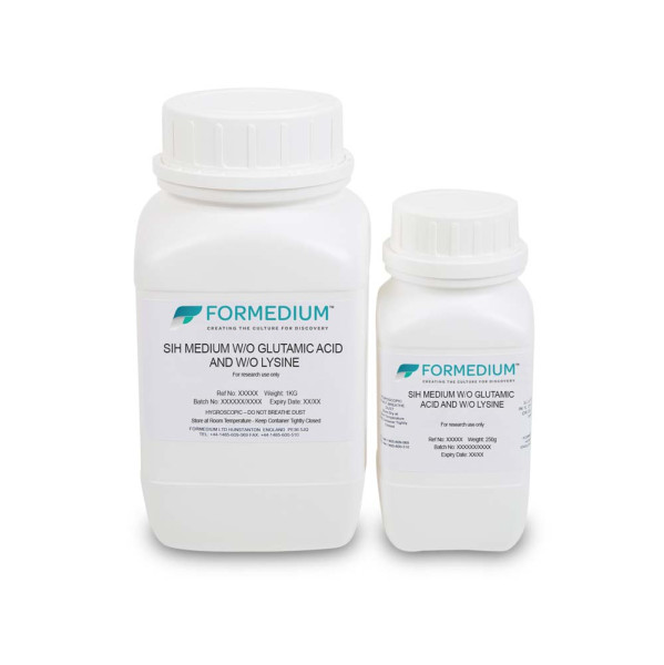 SIH medium w/o Glutamic acid and w/o Lysine