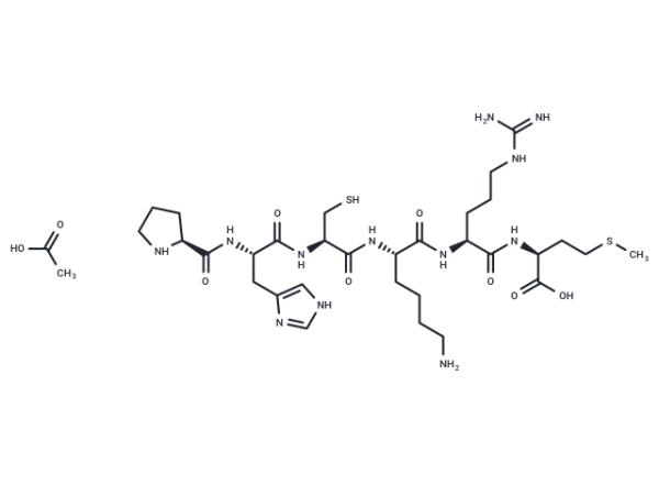 H-PRO-HIS-CYS-LYS-ARG-MET-OH acetate
