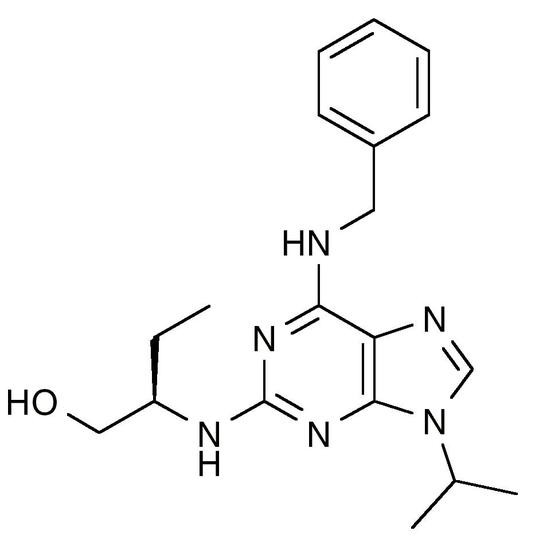 Roscovitine, Free Base (Seliciclib, CYC202, 6-Benzylamino-2[(R)-(1&#039;-ethyl-2&#039;-hydroxyethylamino)]-9-i