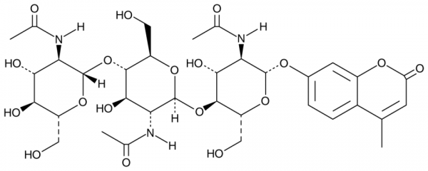 4-Methylumbelliferyl-beta-D-N,N&#039;,N&#039;&#039;-Triacetylchitotrioside