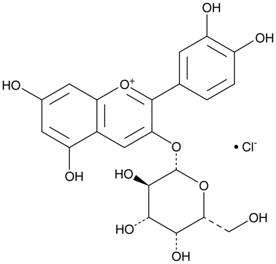 Cyanidin 3-O-beta-D-Galactopyranoside (chloride)