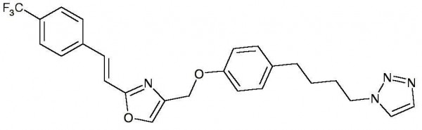Mubritinib, Free Base (1-[4-[4-[[2-[(1E)-2-[4-(Trifluoromethyl)phenyl]ethenyl]-4-oxazolyl]methoxy]ph
