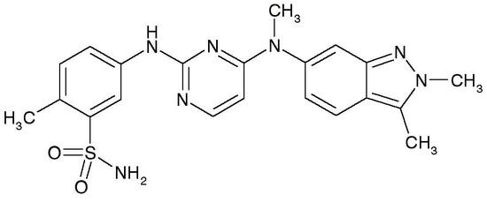 Pazopanib, Free Base (GW-786034, Armala, Votrient, CAS 444731-52-6), &gt;99%