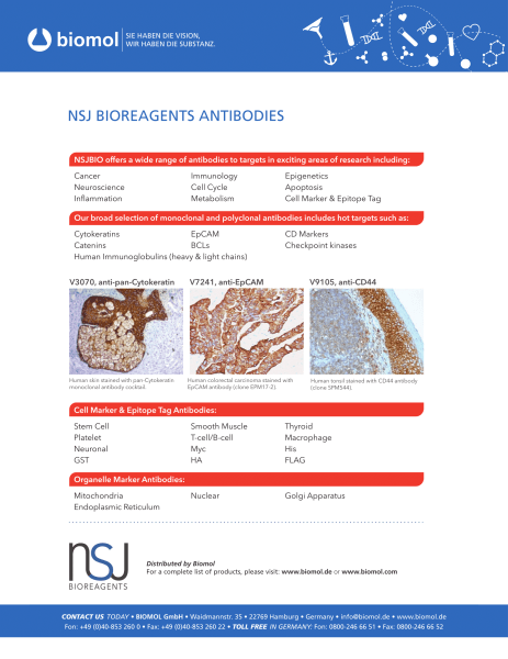 Antibodies from NSJ Bioreagents
