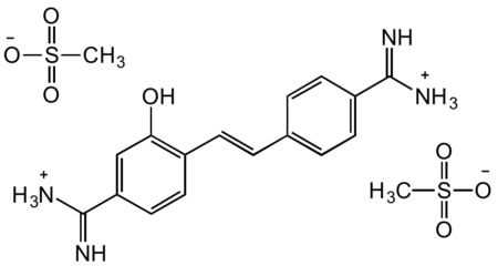 Hydroxystilbamidine bis(methanesulfonate)